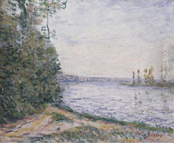 La Seine Pres De By Oil Painting by Alfred Sisley