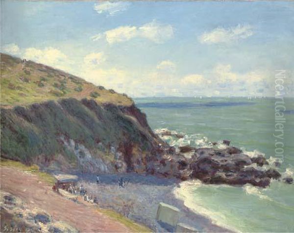 Lady's Cove - Langland Bay - Le Matin Oil Painting by Alfred Sisley