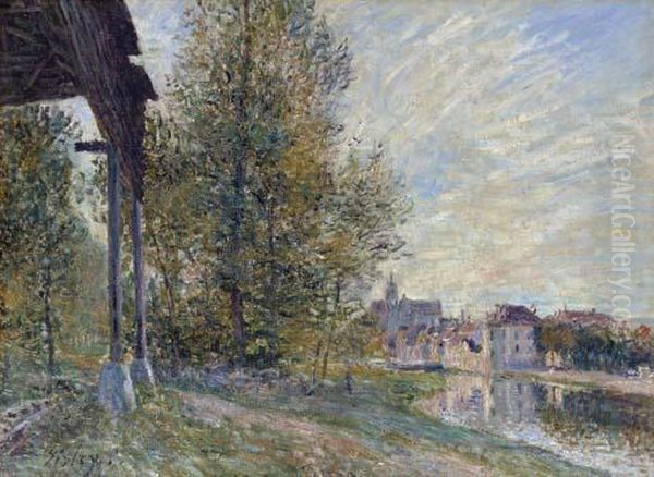 Pres De Moret-sur-loing Oil Painting by Alfred Sisley