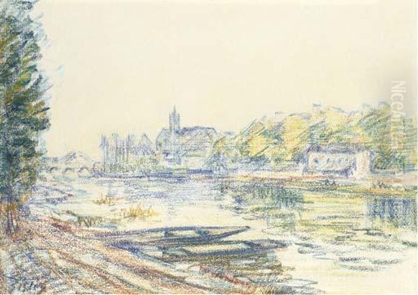 Les Bords Du Loing Oil Painting by Alfred Sisley