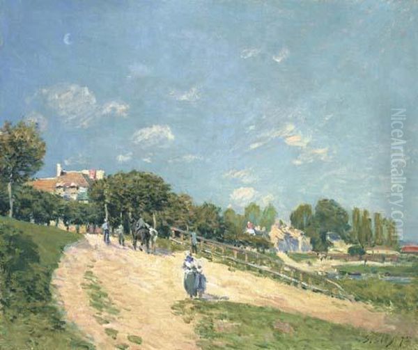 Paysage A Andresy Oil Painting by Alfred Sisley