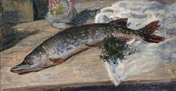 Le Brochet Oil Painting by Alfred Sisley