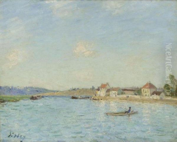 Saint Mammes Oil Painting by Alfred Sisley