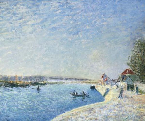 Saint-mammes Et Les Bords Du Loing Oil Painting by Alfred Sisley