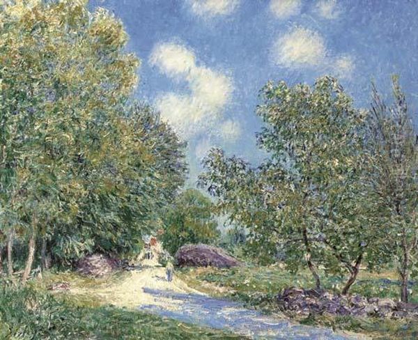 Le Matin. Le Long Du Bois, Au Mois De Juin Oil Painting by Alfred Sisley