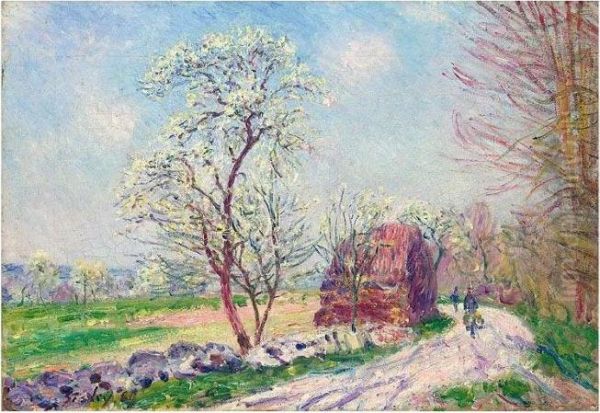 Le Chemin De Butte - Retour En Foret Oil Painting by Alfred Sisley