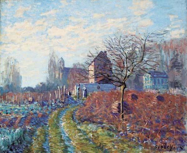 Gelee Blanche - Ete De La Saint-martin Oil Painting by Alfred Sisley