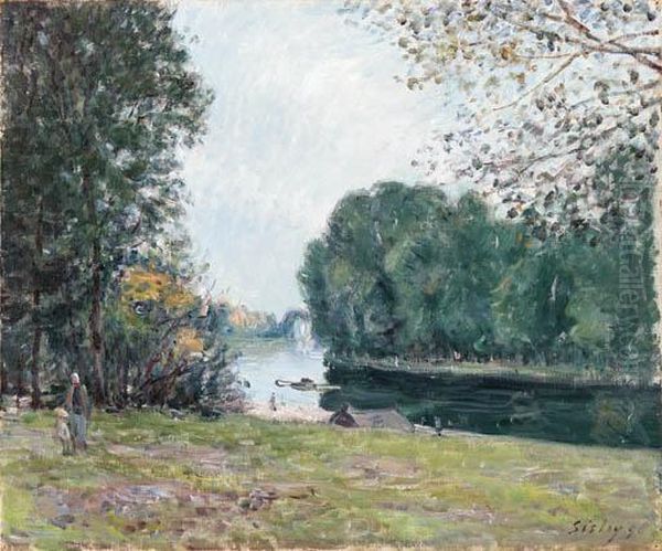 Un Tournant Du Loing, T Oil Painting by Alfred Sisley