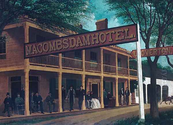 Macomb's Dam Hotel Oil Painting by M. A. Sullivan