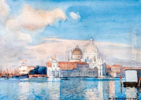 Santa Maria Della Salute W Wenecji Oil Painting by Wladyslaw Skoczylas