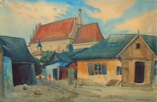 Kazimierz Oil Painting by Wladyslaw Skoczylas