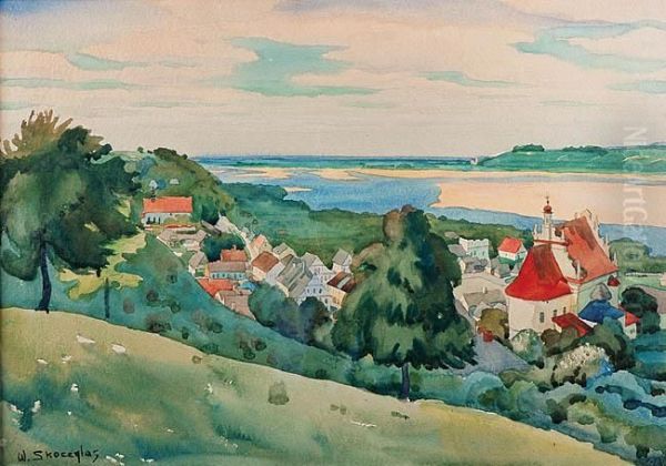 Kazimierz Dolny Nad Wisla Oil Painting by Wladyslaw Skoczylas