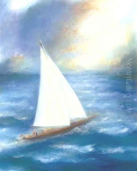 Sailing boat Oil Painting by English School