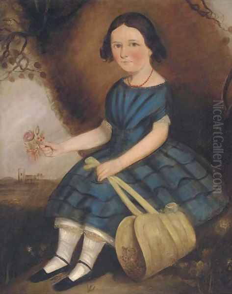 Portrait of Mary Bishop Oil Painting by English School