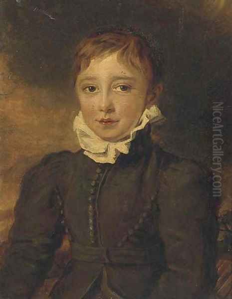 Portrait of a boy, traditionally identified as Edward Ollerenshaw Oil Painting by English School