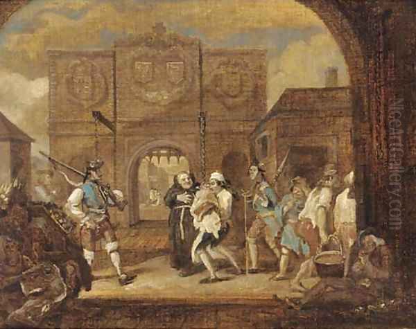 The roast beef of Old England Oil Painting by English School