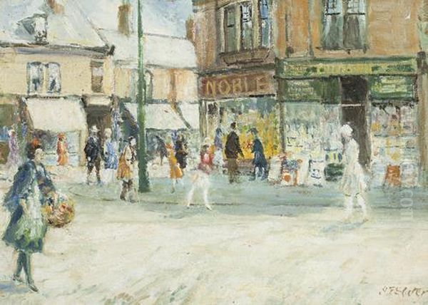 Street Scene Oil Painting by John Falconar Slater