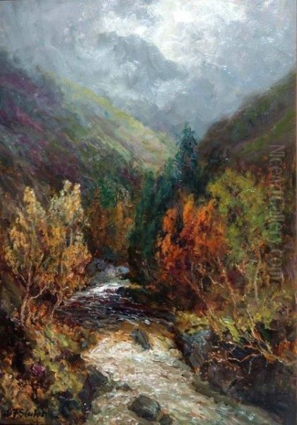 Autumnal Valley Oil Painting by John Falconar Slater