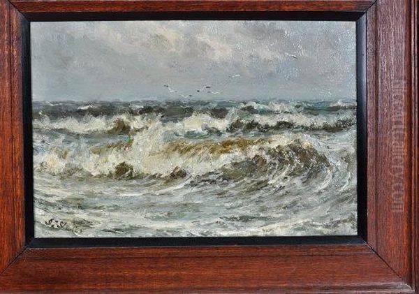 A Sea Study Oil Painting by John Falconar Slater