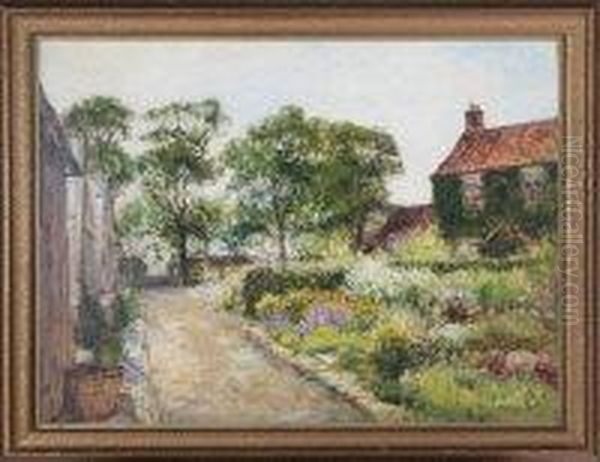 Smirthwaite Cottage, Turnpike Road, Preston Village, Northshields Oil Painting by John Falconar Slater