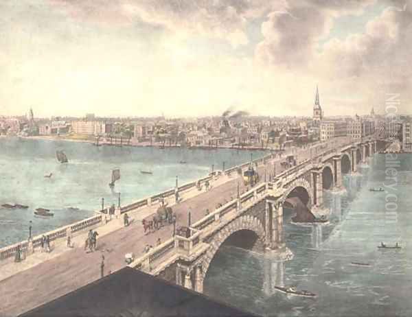 A bridge in London Oil Painting by English School