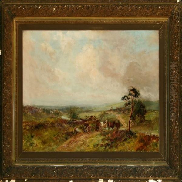 Landscape With Cart Oil Painting by John Falconar Slater