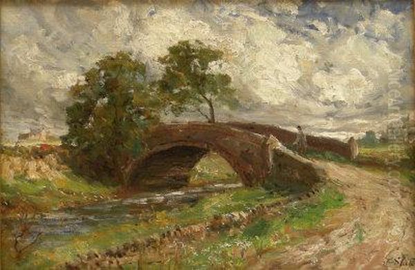 Bridge Over The River Oil Painting by John Falconar Slater