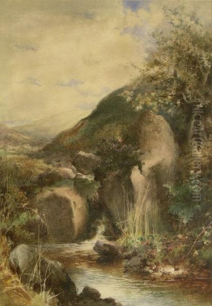 A Mountain Stream Oil Painting by John Falconar Slater