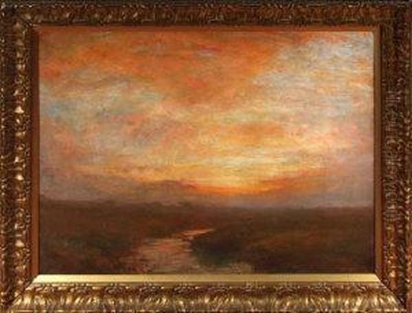 A Borderland Sunrise Oil Painting by John Falconar Slater