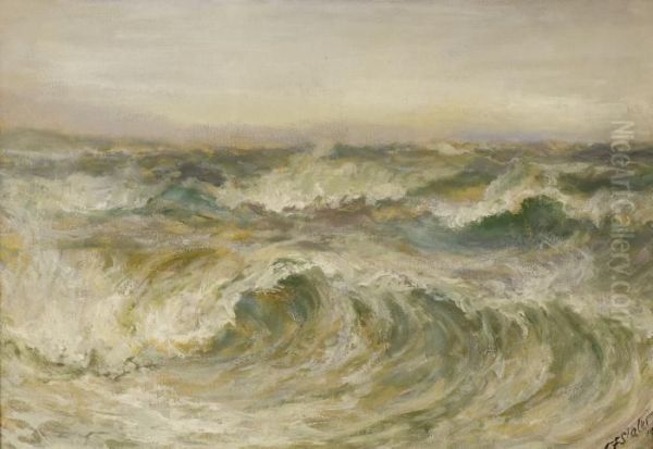 Raging Sea Oil Painting by John Falconar Slater