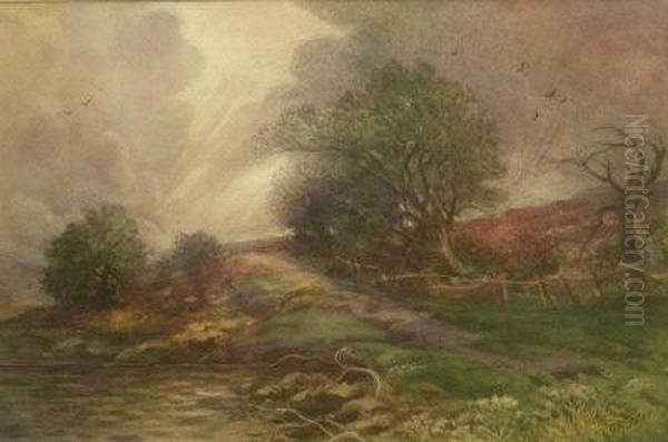 Moorland Landscape Oil Painting by John Falconar Slater