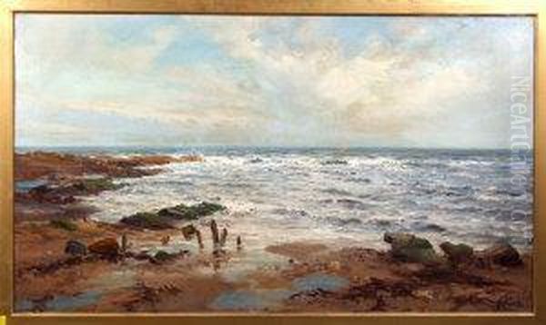 On The Whitley Coast Oil Painting by John Falconar Slater