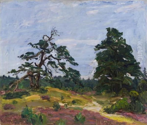 Heide Und Baume Oil Painting by Max Slevogt