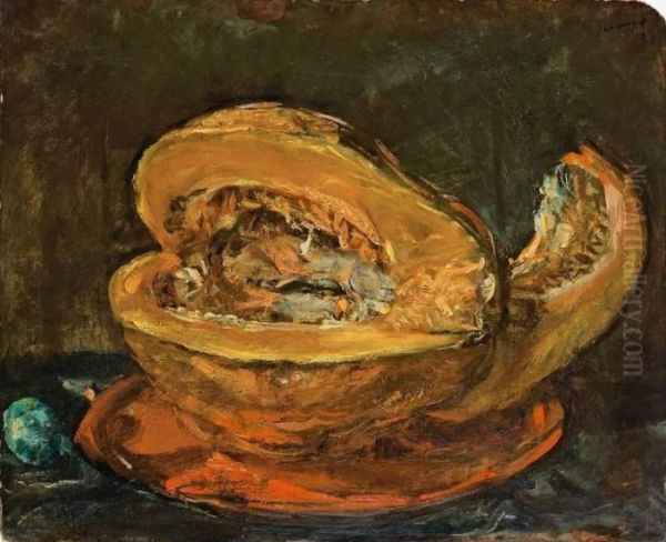 Melonenstilleben Oil Painting by Max Slevogt