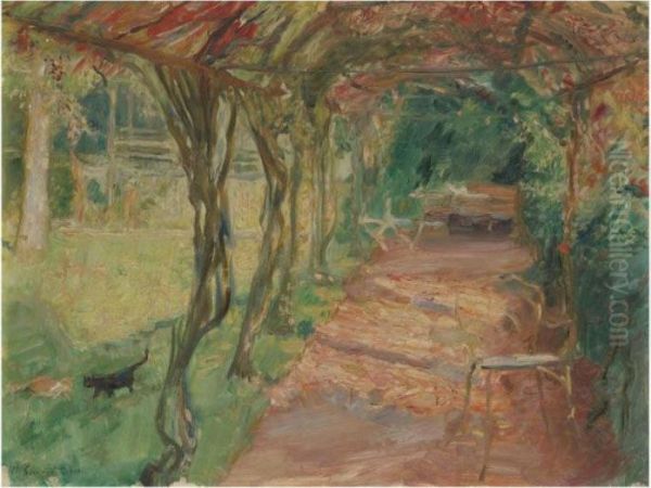 Unter Einem Baum (under An Arbor) Oil Painting by Max Slevogt