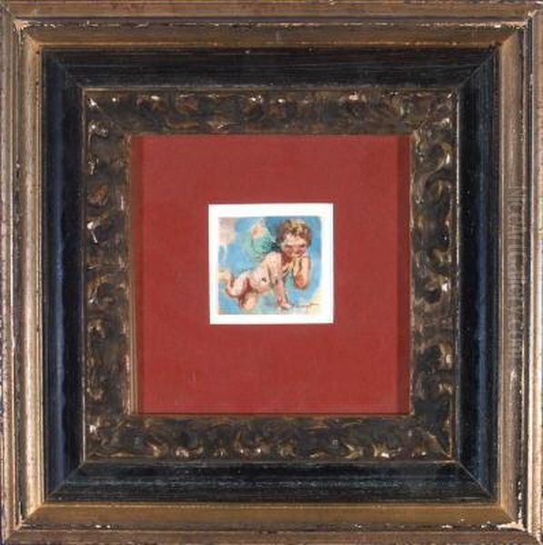 Fliegender Putto Oil Painting by Max Slevogt