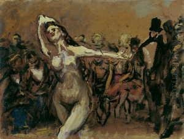 Tanzerin A La Daumier Oil Painting by Max Slevogt