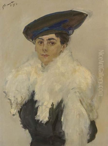 Bildnis Frau Lewin Oil Painting by Max Slevogt