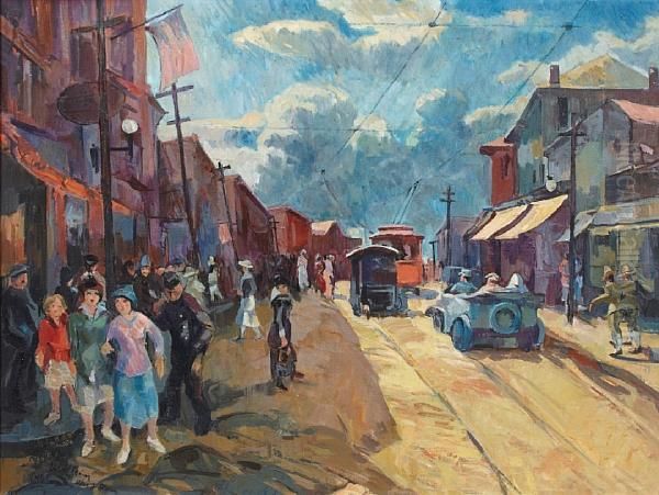 Main Street, Gloucester Oil Painting by John Sloan