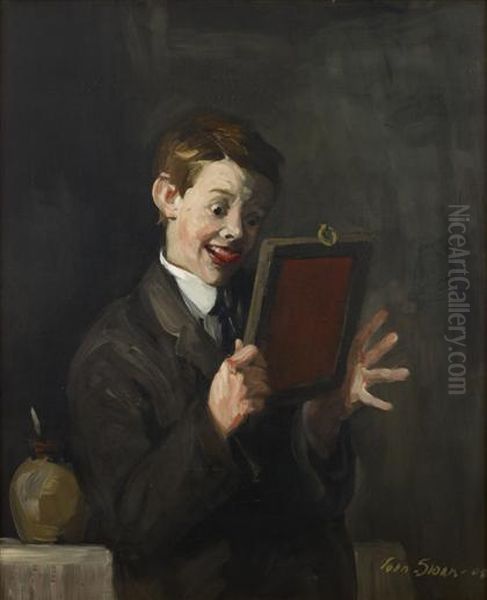 Making Faces Oil Painting by John Sloan