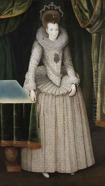 Portrait of a Lady traditionally identified as Elizabeth Oil Painting by English School