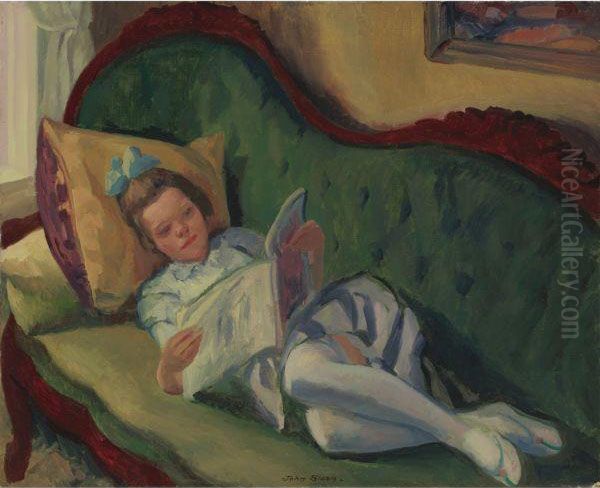 Young Girl Reading, Gloucester by John Sloan