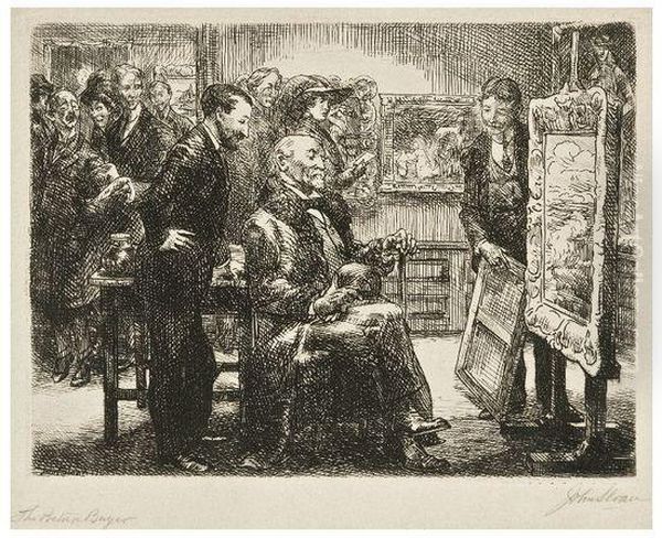 The Picture Buyer Oil Painting by John Sloan