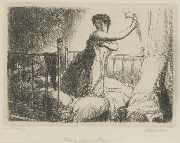 Turning Out The Light by John Sloan