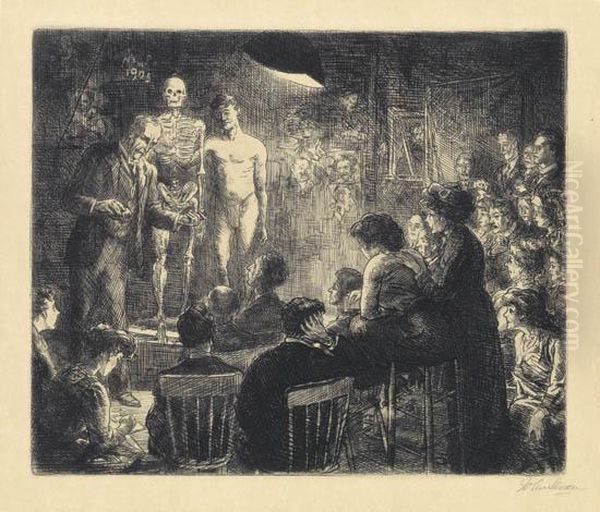 Anshutz On Anatomy Oil Painting by John Sloan