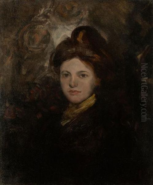 Girl With Auburn Hair Oil Painting by John Sloan