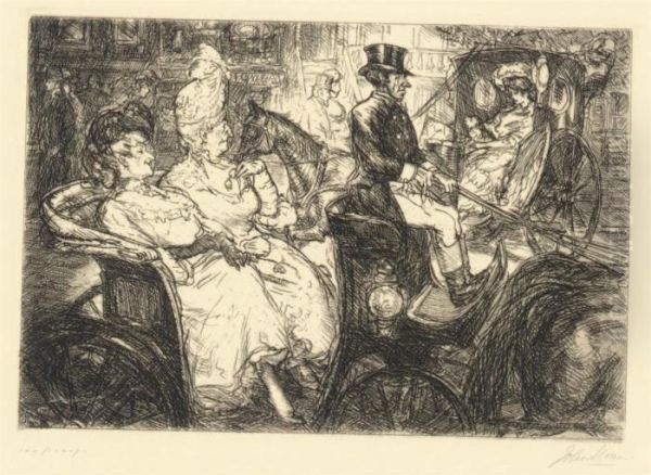 Fifth Avenue Critics, From New York City Life (morse 128) Oil Painting by John Sloan