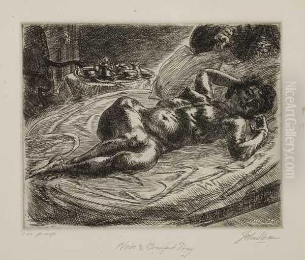 Two Etchings. Oil Painting by John Sloan