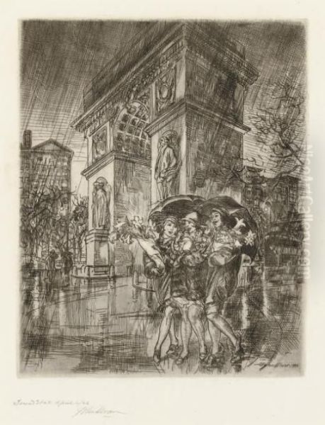 Easter Eve, Washington Square (morse 222) Oil Painting by John Sloan