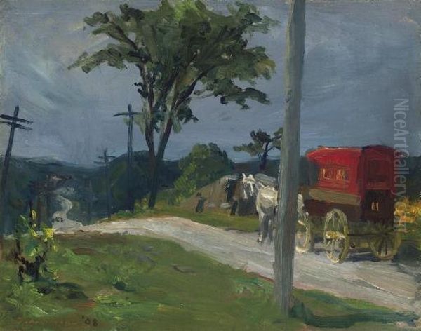 Country Road Oil Painting by John Sloan